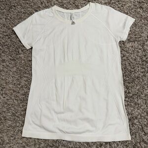 Athleta Momentum Seamless Tee Bright White Sport Wicking Run Size Large